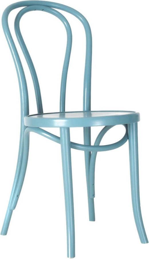 Fameg Vienna Thonet No. 18 houten bistrostoel blauw