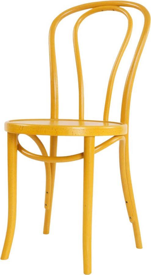 Fameg Vienna Thonet No. 18 houten bistrostoel geel