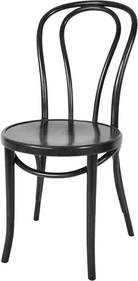 Fameg Vienna Thonet No. 18 houten bistrostoel zwart gebeitst