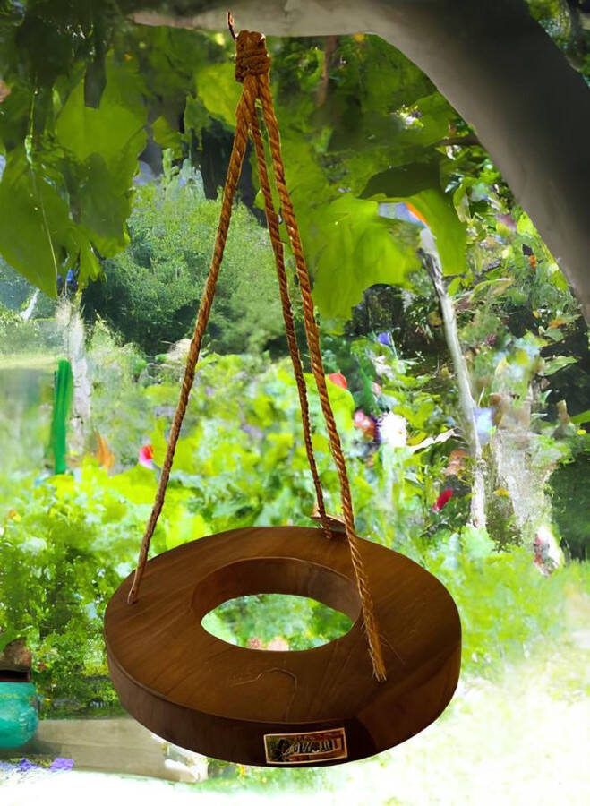 Famiflora hangend plateau voor bloempotten Maak van je bloempot een hangpot Binnendiameter Ø14.5cm Buitendiameter Ø29.5cm Plantenhanger houten standaard