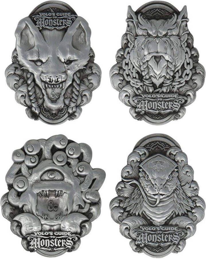 FaNaTtik Dungeons & Dragons Verzamelobject Medallion Set Volo's Guide to Monsters Limited Edition Zilverkleurig