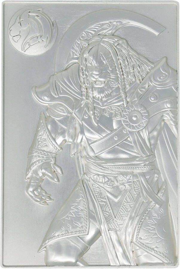FaNaTtik Magic The Gathering Ingot Ajani Goldmane Limited Edition (silver plated) Collectible Object Zilverkleurig