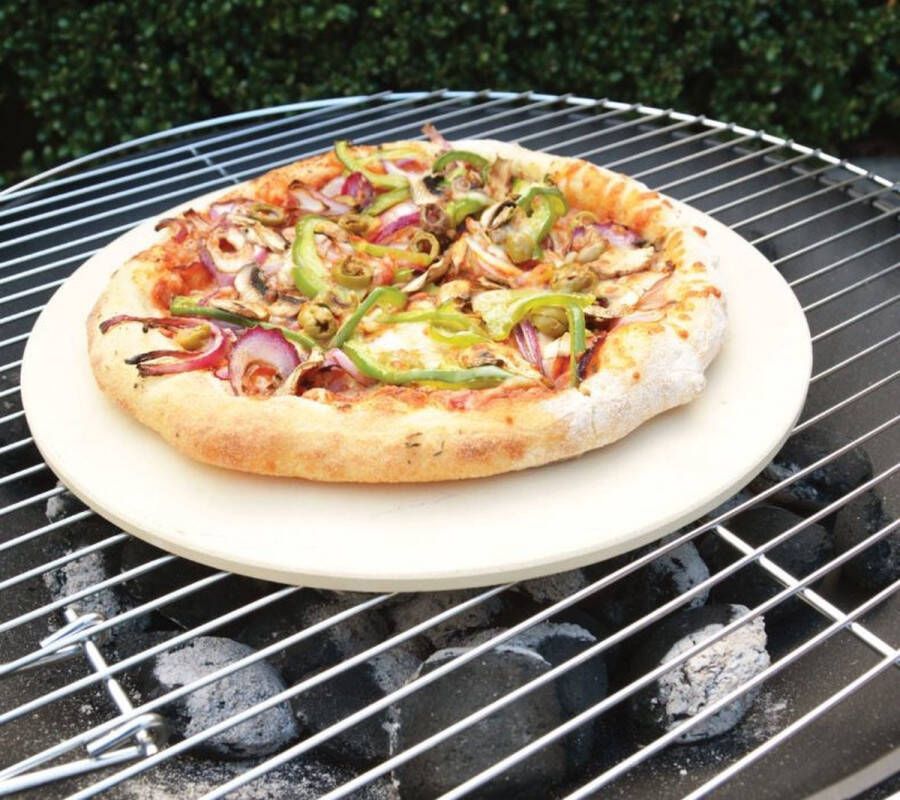 Fancy Flames BBQ oven pizzasteen rond keramiek 30 cm Pizzaplaten