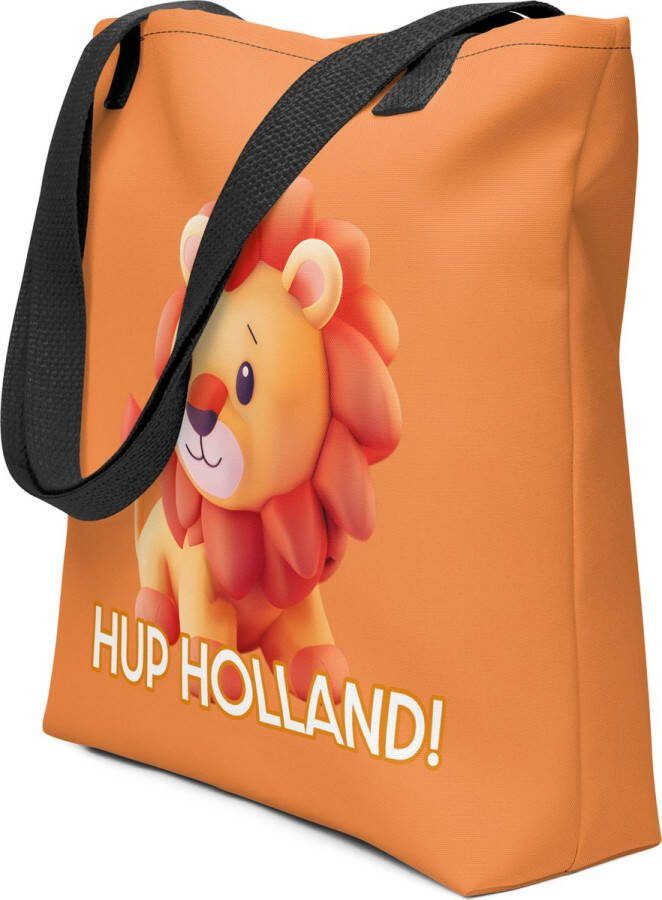FanQlub com Hup Holland! Stoffen tas EK Voetbal 2024 Zwart
