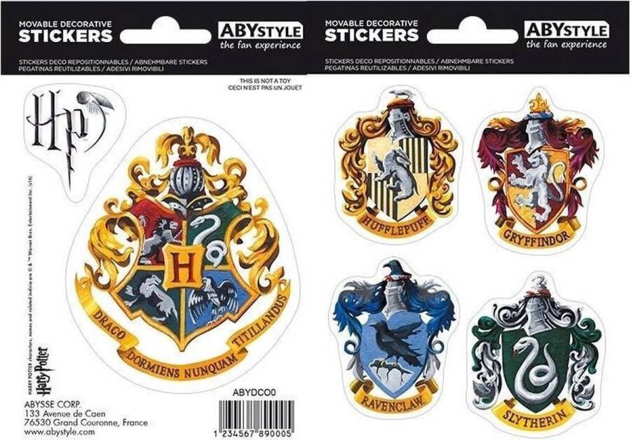 FANS HARRY POTTER Stickers 16x11cm 2 planches Hogwarts Houses
