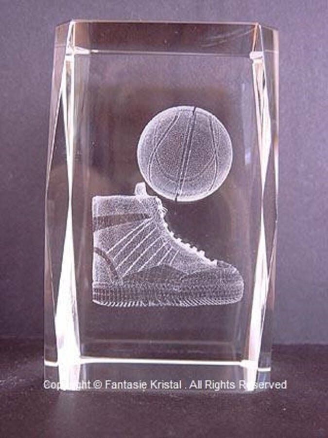 Fantasie kristal Laserblok basketbal met schoen