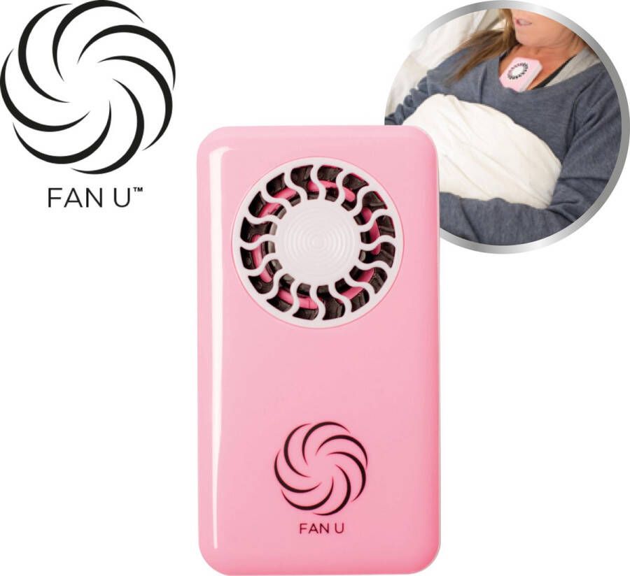 FanU roze handventilator voor verkoeling op elk moment – mini ventilator USB-ventilator