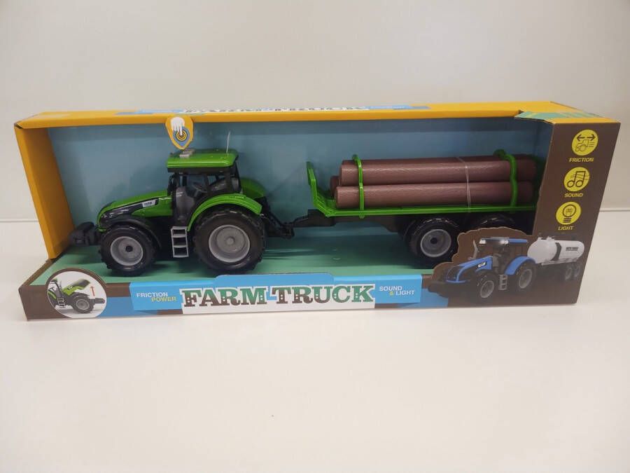 Farm truck Farmtruck Tractor met aanhangwagen 3 modellen met geluid licht frictie