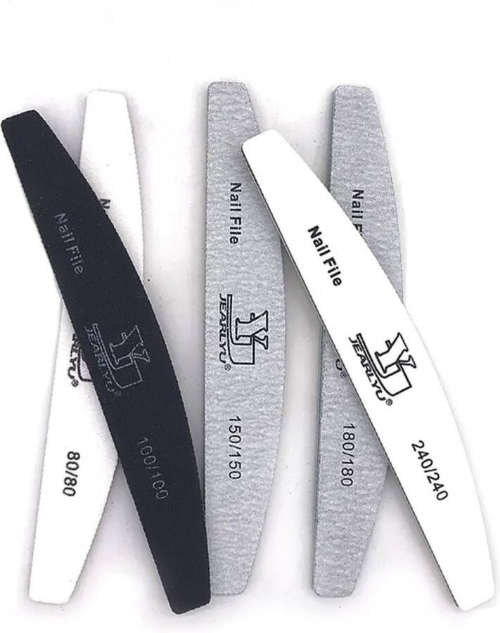 Fashion Favorite Professionele Nagelvijl Set 5 stuks 80 240 grit Nagelverzorging EVA manicure pedicure