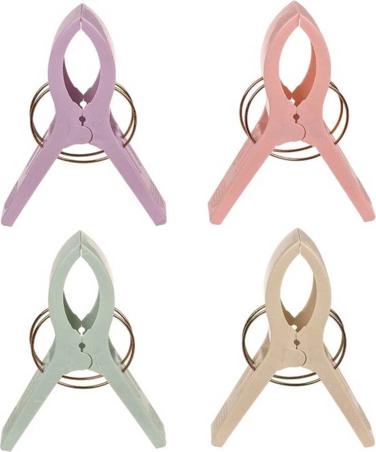 Fashion Favorite Strandlaken Handdoek Knijpers Clip Set 4 stuks