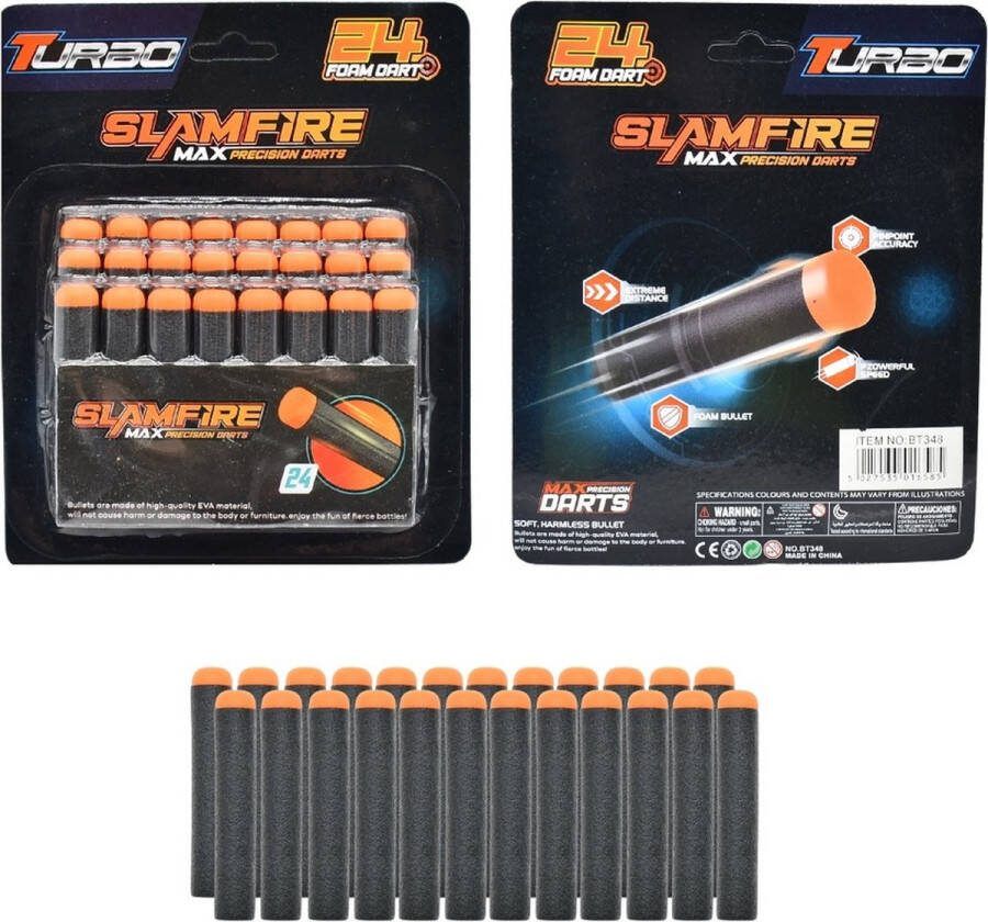 Fast Pioneer Foam Kogels Voor Speelgoedpistool 24 Stuks Zwart
