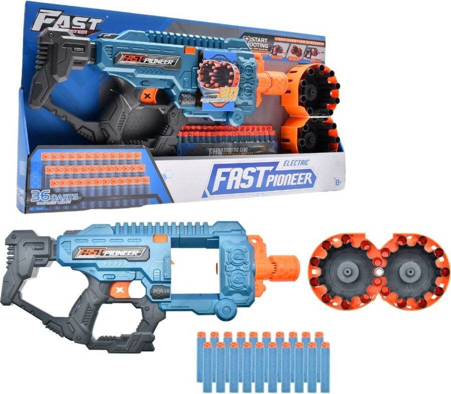 Fast Pioneer Speelgoedpistool Met Roterend Magazijn 36 Kogels