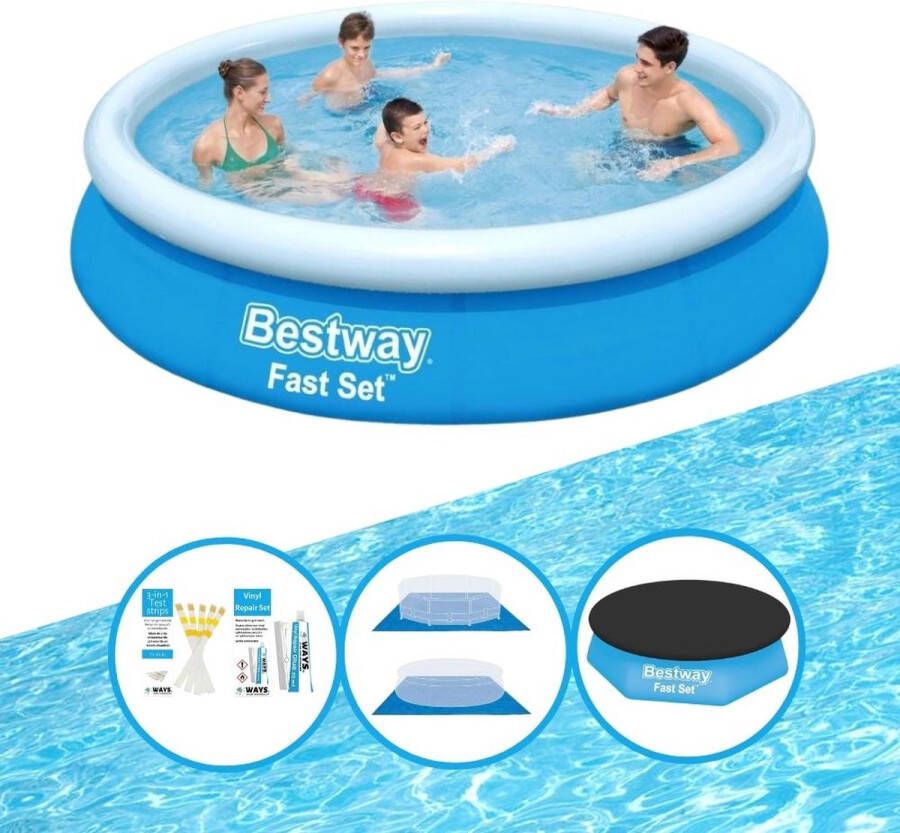 EXIT Toys Bestway Zwembad Fast Set 366x76 cm Inclusief accessoires