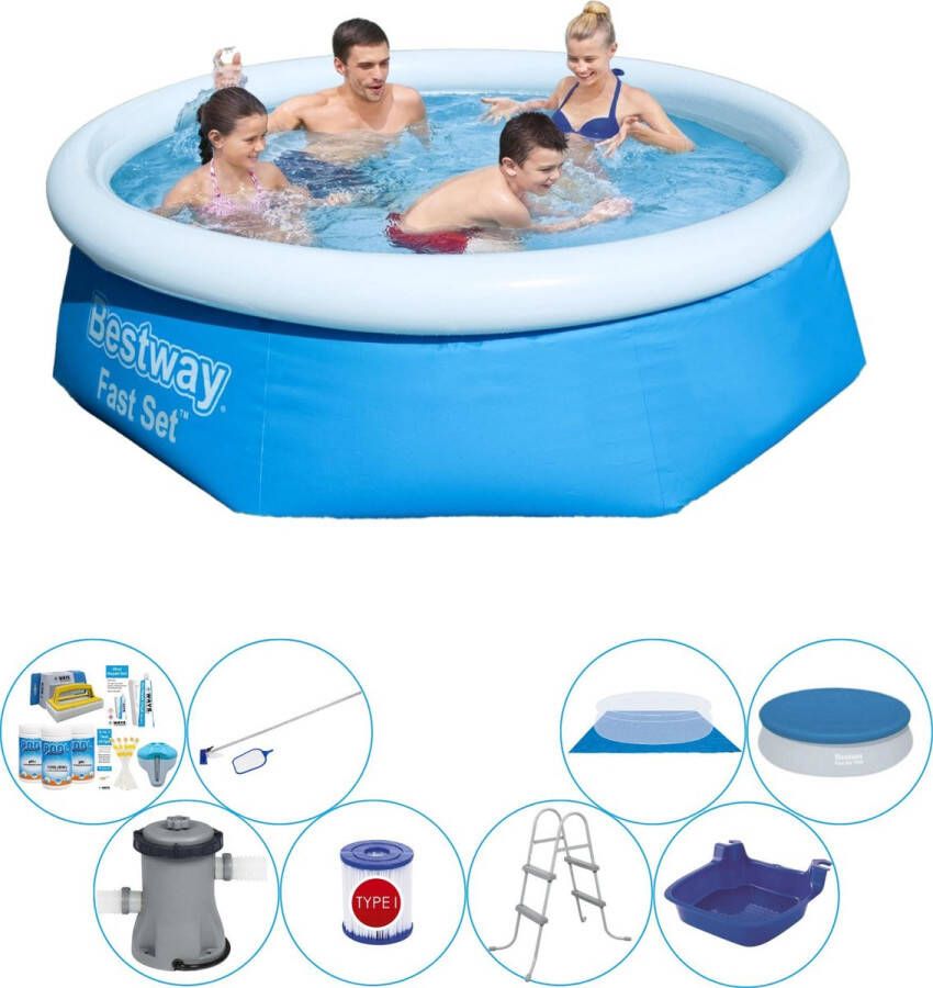 Bestway Fast Set Rond 244x66 Cm Zwembad Inclusief Accessoires