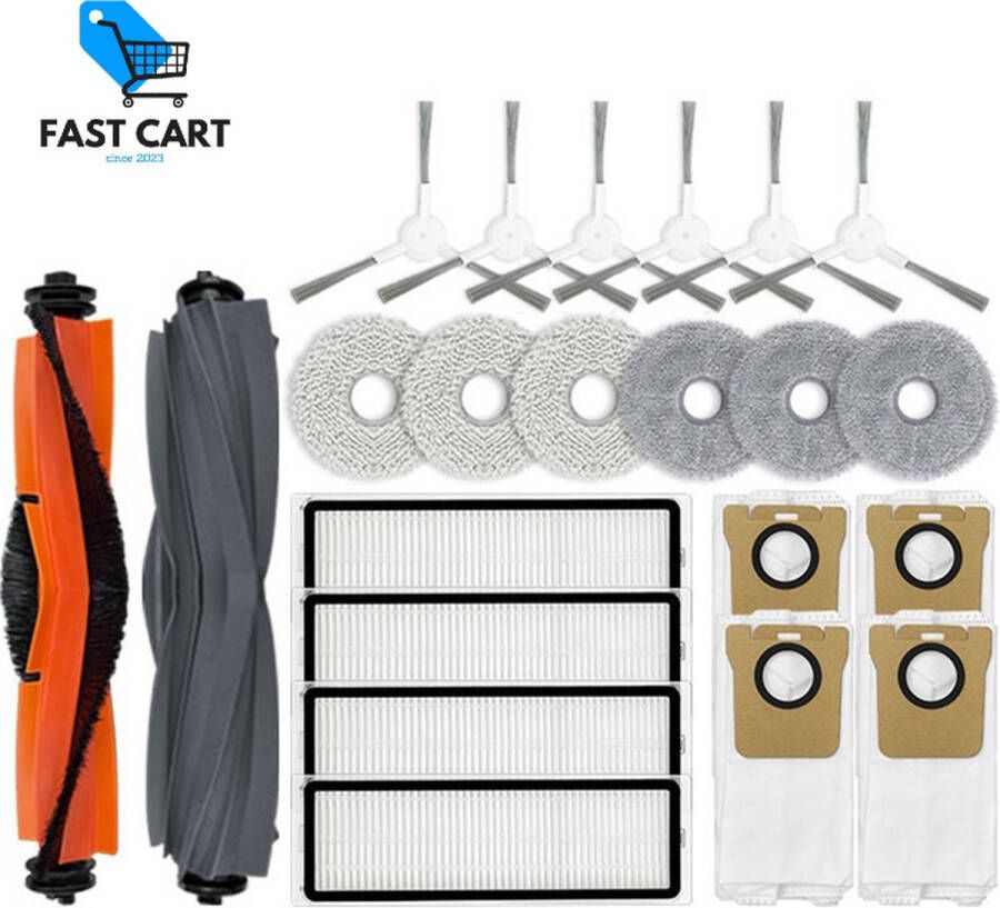 FastCart Robotstofzuiger Reserveonderdelen Voor Xiaomi Dreame L 10S Hepa Filter Roller Borstel Zijborstel Dweil Replace set