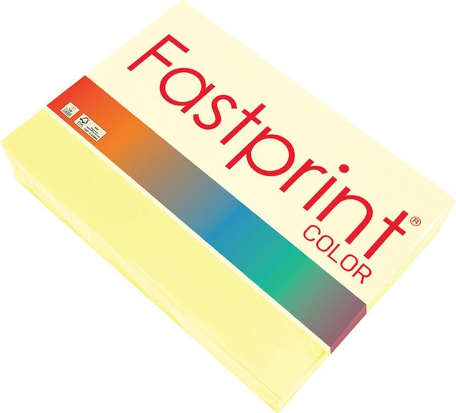 FastPrint Quantore Kopieerpapier A3 80gr kanariegeel 500vel Pak a 500 vel 5 stuks