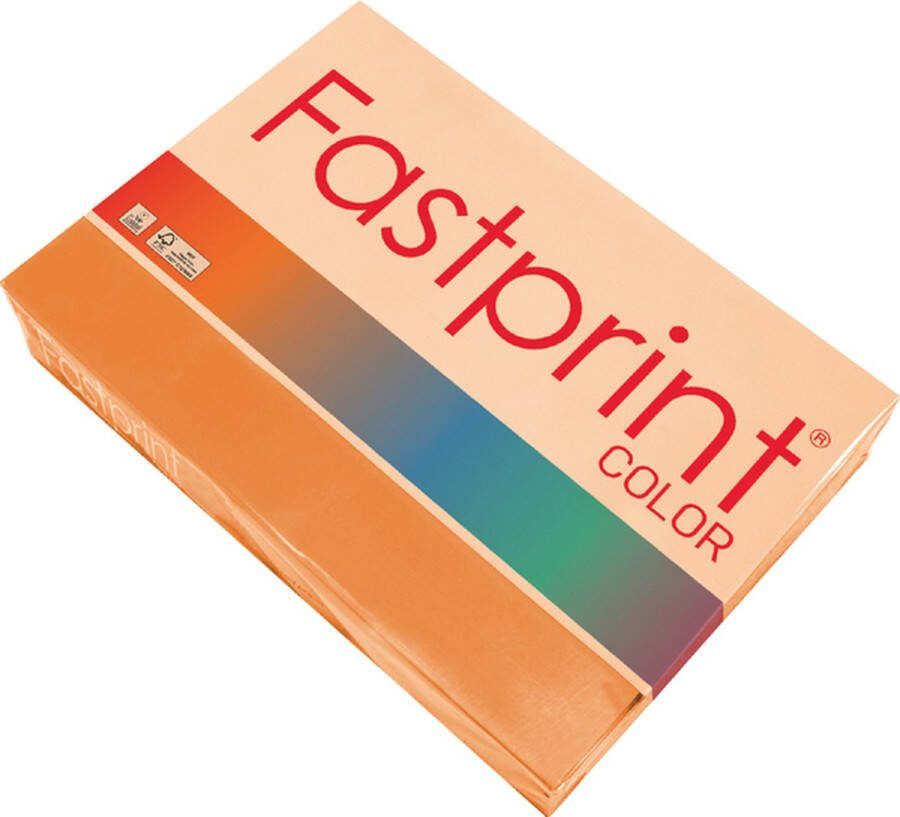 FastPrint Quantore Kopieerpapier A4 160gr oranje 250vel Pak a 250 vel 5 stuks