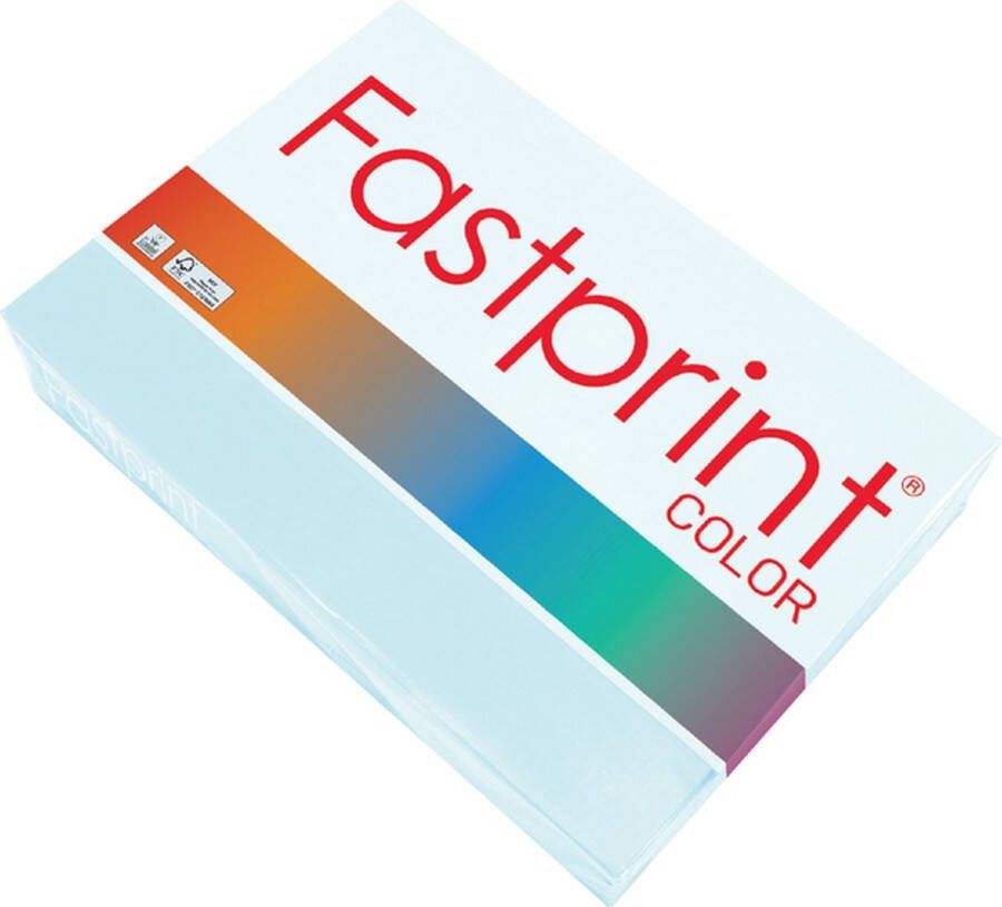 FastPrint Quantore Kopieerpapier A4 120gr lichtblauw 250vel Pak a 250 vel 5 stuks