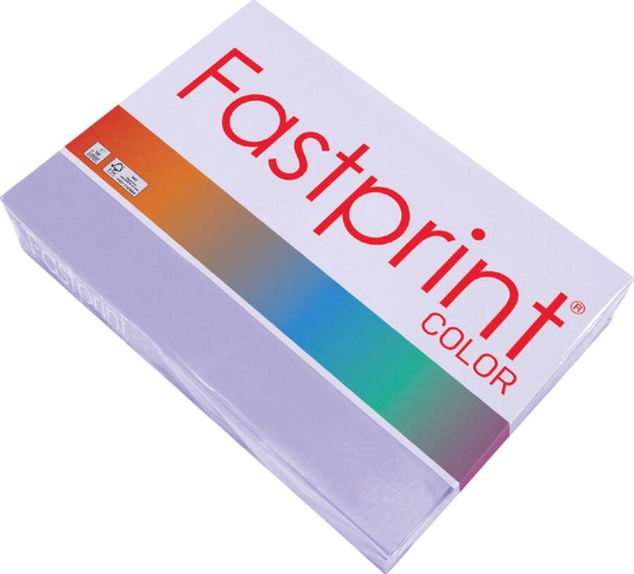 FastPrint Quantore Kopieerpapier A4 120gr lila 250vel Pak a 250 vel 5 stuks
