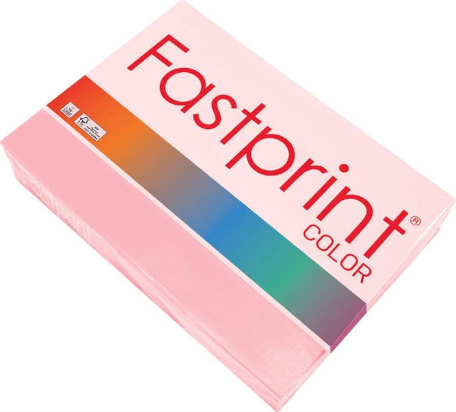 FastPrint Quantore Kopieerpapier A4 120gr roze 250vel Pak a 250 vel 5 stuks