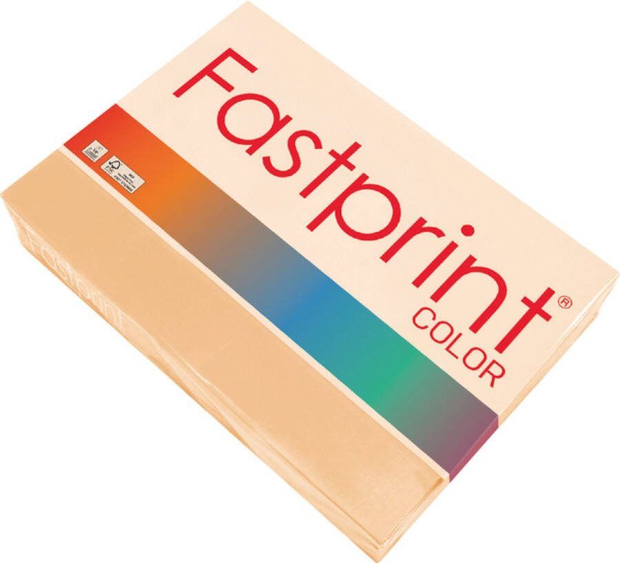 FastPrint Quantore Kopieerpapier A4 80gr zalm 500vel Pak a 500 vel 5 stuks