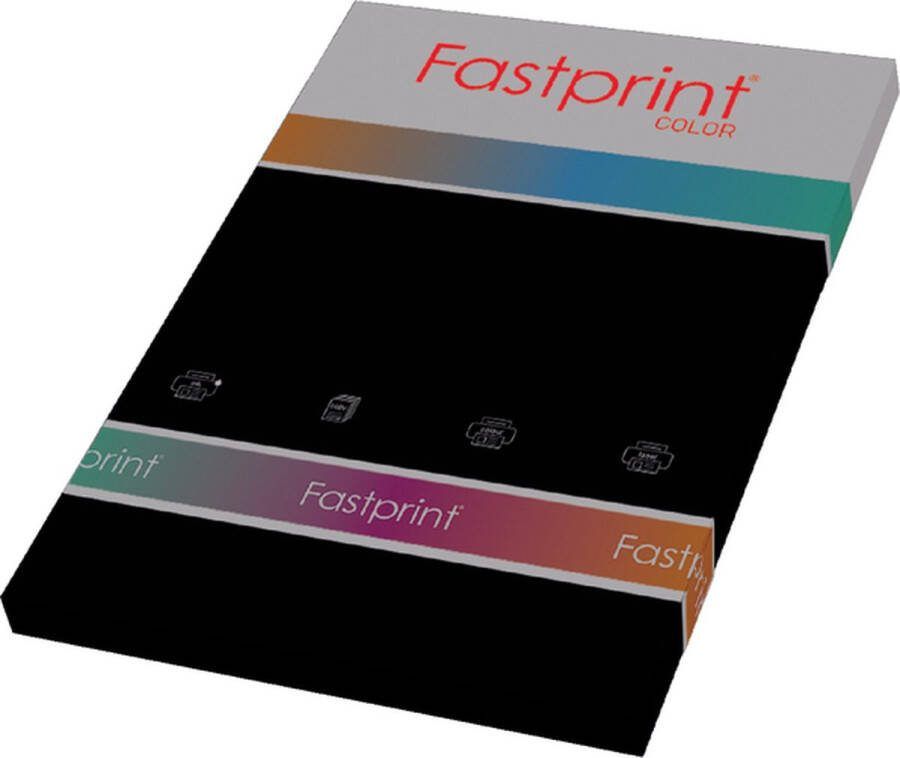 FastPrint Quantore Kopieerpapier A4 80gr zwart 100vel Pak a 100 vel 10 stuks