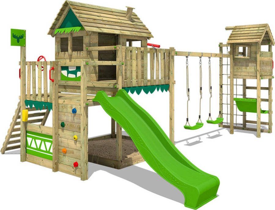FATMOOSE Speeltoestel met speelhuisje MightyMansion Move XXL met TowerSwing