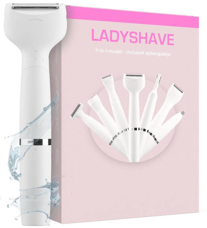 FAVE Ladyshave 7 in 1 Ladyshaves voor vrouwen Oplaadbaar Ontharingsapparaten Scheerapparaat Gezicht Bikinitrimmer dames