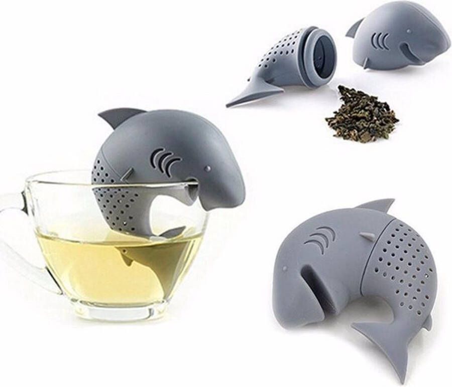 Favorite Things Theehaai Siliconen Tea infuser Haai Theeëi voor het zetten van thee met losse theeblaadjes