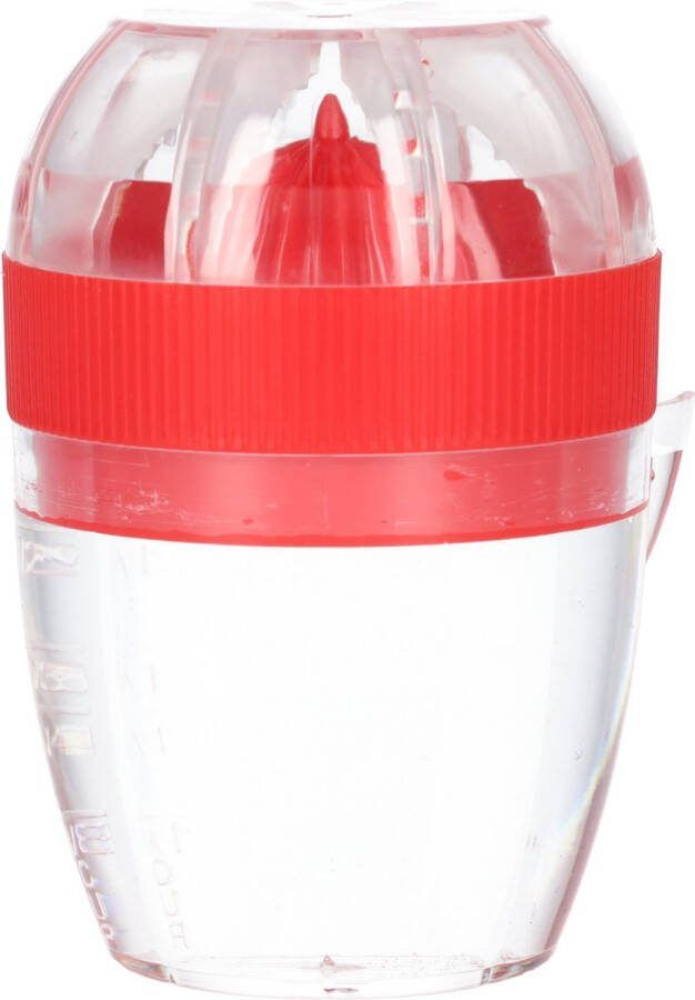 FB Pro Citroenpers citruspers zeer klein juicer voor vruchtensappen Gezond sap maken in een handomdraai! Compact design makkelijk te vervoeren On-the-go juicer Sinaasappelpers Fruitpers voor sapjes Citruspers voor in de tas Rood
