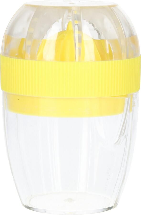 FB Pro Citroenpers citruspers zeer klein juicer voor vruchtensappen Gezond sap maken in een handomdraai! Compact design makkelijk te vervoeren On-the-go juicer Sinaasappelpers Fruitpers voor sapjes Citruspers voor in de tas Geel