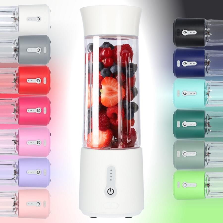 FB Pro Smoothie Maker Blender To Go Blender voor Smoothies Gezond Onderweg USB-C Oplaadbaar 500ml Wit