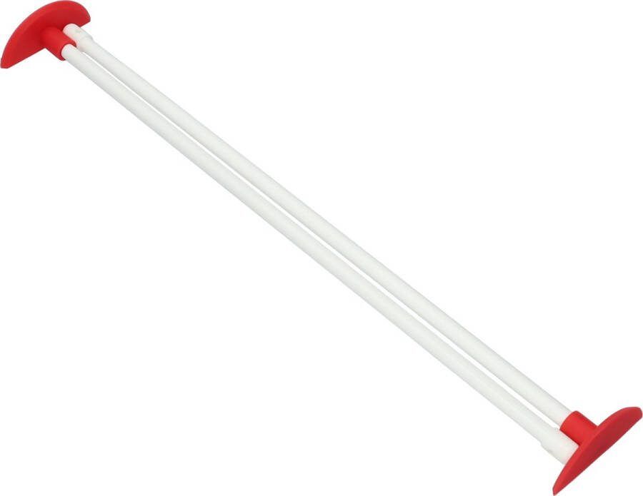 FB Pro Flessenlikker set (2 stuks!) Pottenlikker van 35 x 5.5 cm Wit met rood Vaatwasserbestendig Spatel met ophang oog