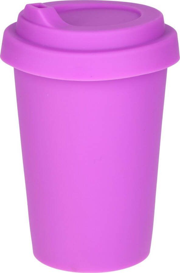 FB Pro Flex Koffiecup Buigbaar! Geschikt voor Onderweg Buigbare Siliconen Coffee Cup 330ml Koffiebeker To Go BPA-vrij! Koffie Cup Paars