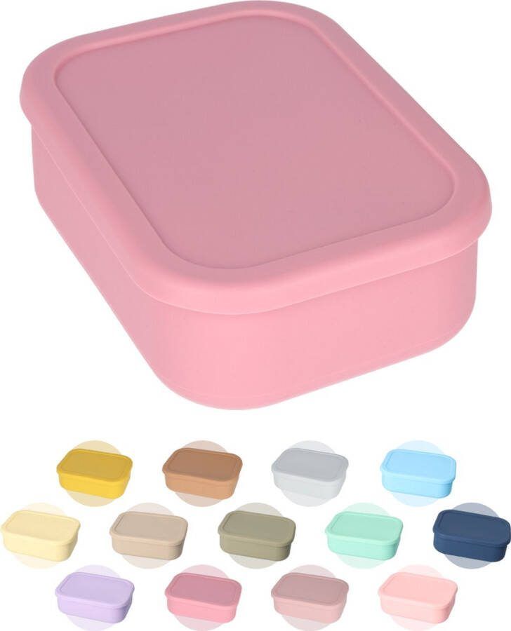 FB Pro Flex Lunchbox Buigbaar! Diepvriesbakjes Geschikt om in te Vriezen Buigbare Siliconen Bentobox 800ml BPA-vrij! Roze