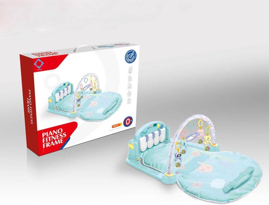 FDBW Babygym Blauw Speelkleed Speelmat baby – Speelkleed Met Boog Interactief Speelkleed Muziek speelkleed Voor jongens en meisjes 50 x 45 x 10 cm
