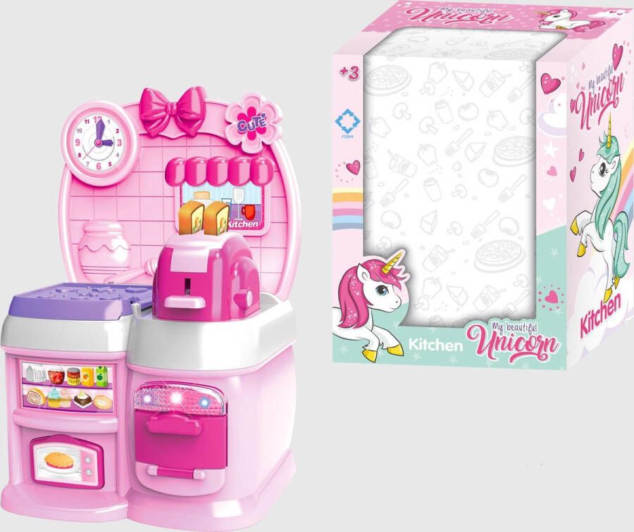 FDBW Speelgoed keuken 4 jaar – Meisjes Speelgoed Roze Eenhoorn