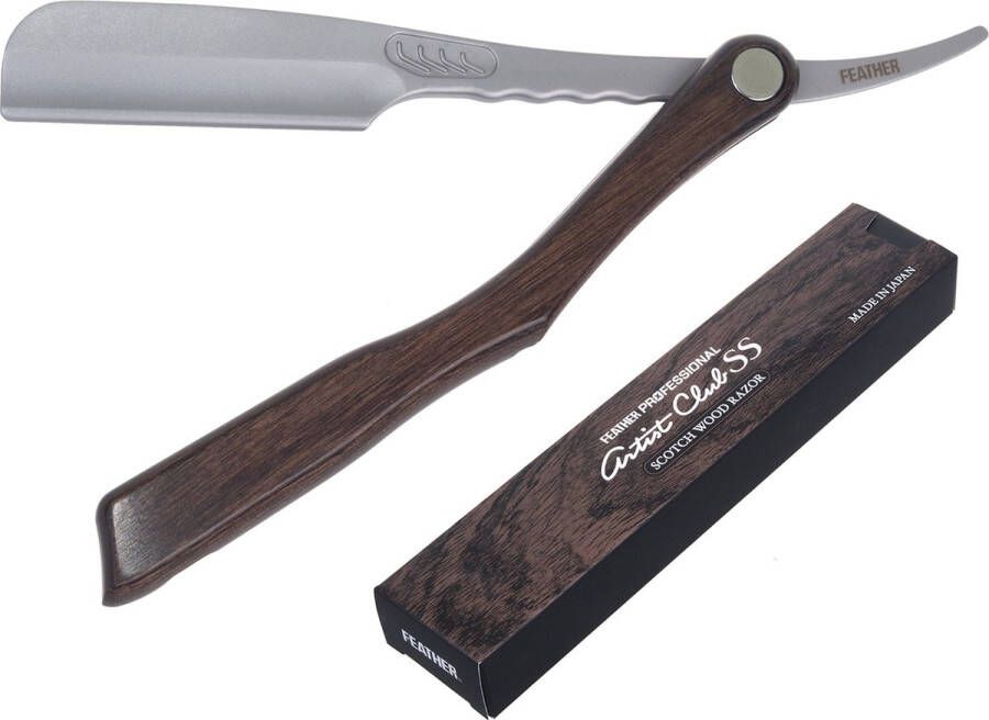 Feather shavette scheermes Artist Club SS Scotch Wood Razor