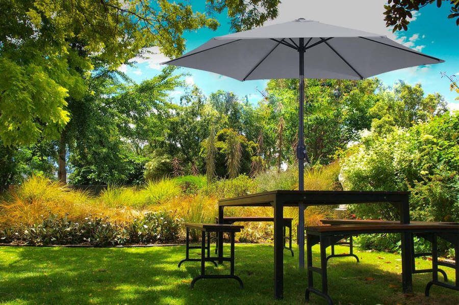 Feel Furniture – Parasol – Kantelbaar – 3 meter – Lichtgrijs