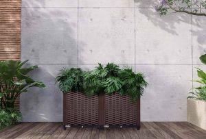 Feel Furniture Rotan Plantenbak – Ingebouwd Irrigatiesysteem – Model Eta