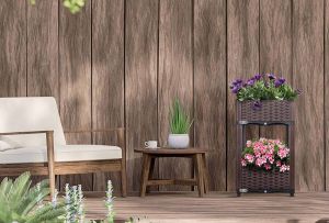 Feel Furniture Rotan Plantenbak – Ingebouwd Irrigatiesysteem – Model Theta