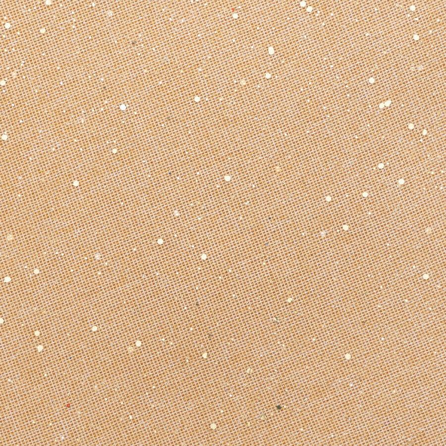 FEERIC LIGHTS & CHRISTMAS Feeric placemat onderlegger goud rond D38 cm glitters jute  Placemats