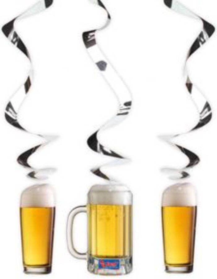 Feestwaren 3 x Hangdecoratie Bierpul Apres ski feest Oktoberfest Verjaardag Themafeest Versiering