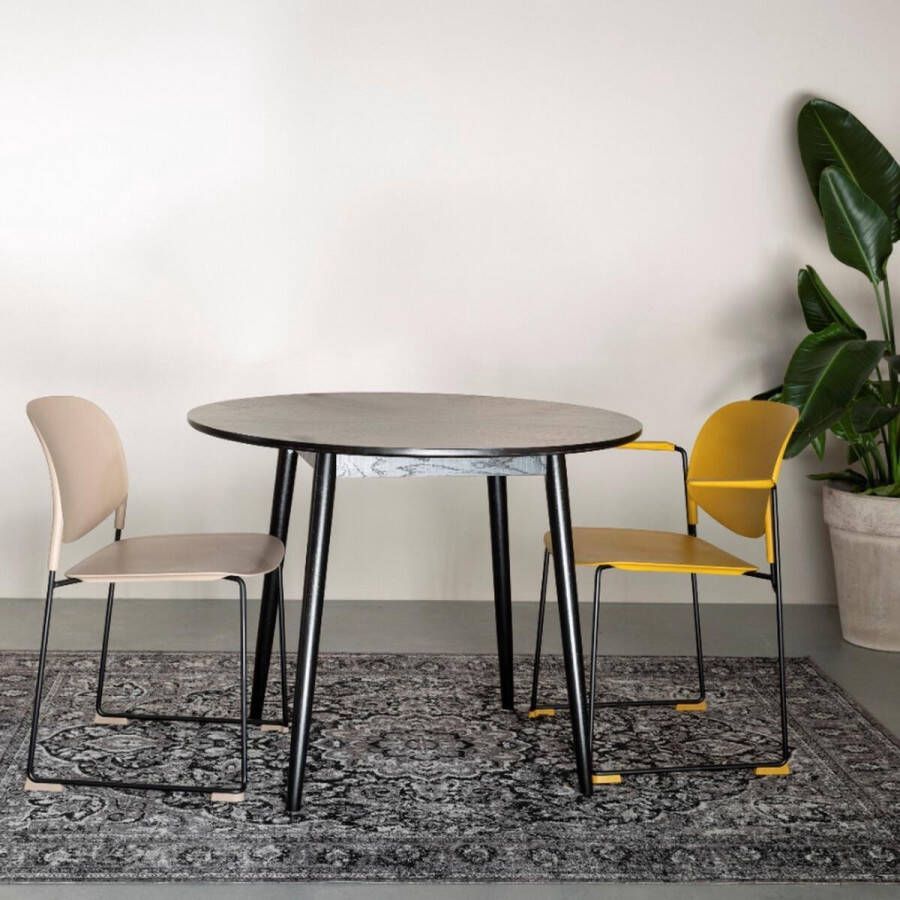 White Label Living | White Label Living | Tafel FabioØ100 Black | Eettafels | Eettafel | Eettafels | Eettafel