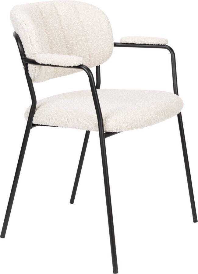 Housecraft Living Housecraft Jolien Eetkamerstoelen leuning Bouclé Set van 2