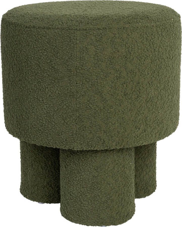 Housecraft Living Housecraft Marcos Kruk Poef Bouclé Groen