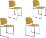 Housecraft Living Housecraft Stacks Eetkamerstoelen Okergeel Set van 4 - Thumbnail 1