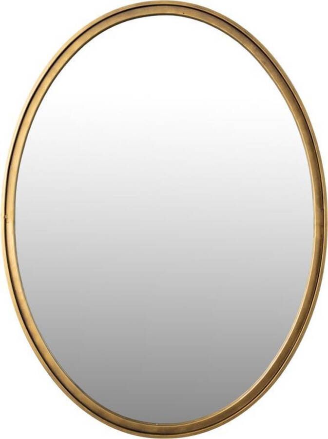 Housecraft Living Housecraft Matz Spiegel Wandspiegel Ovaal 60x80 cm Metaal Goud