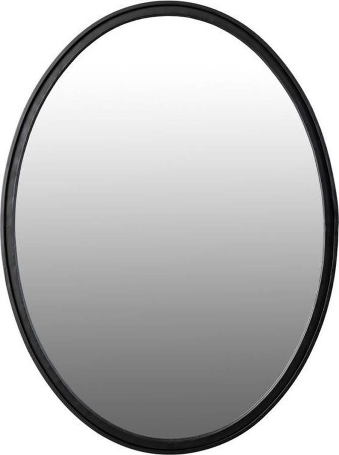Housecraft Living Housecraft Matz Spiegel Wandspiegel Ovaal 60x80 cm Metaal Zwart