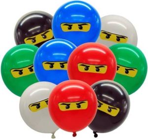 Felizdecorations 10 stuks Lego Ninjago Ballonnen Geschikt voor Kinderfeestje Thema Feest Verjaardag Versiering